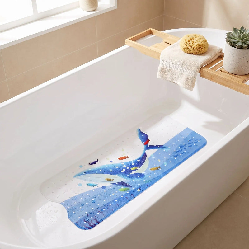 Tapis de bain bebe. Bebe est sécuritaire lors du bain.
