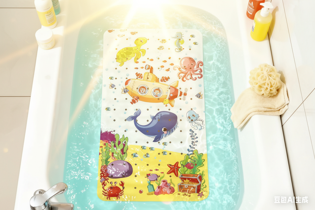 Tapis de bain antidérapant bébé | Sécurité Premium