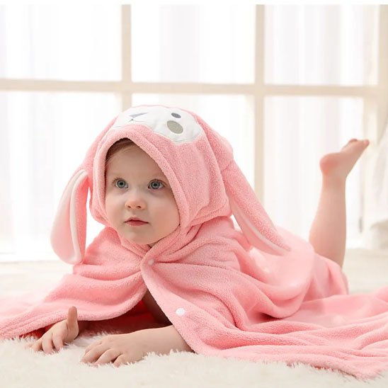 Cape de bain bébé