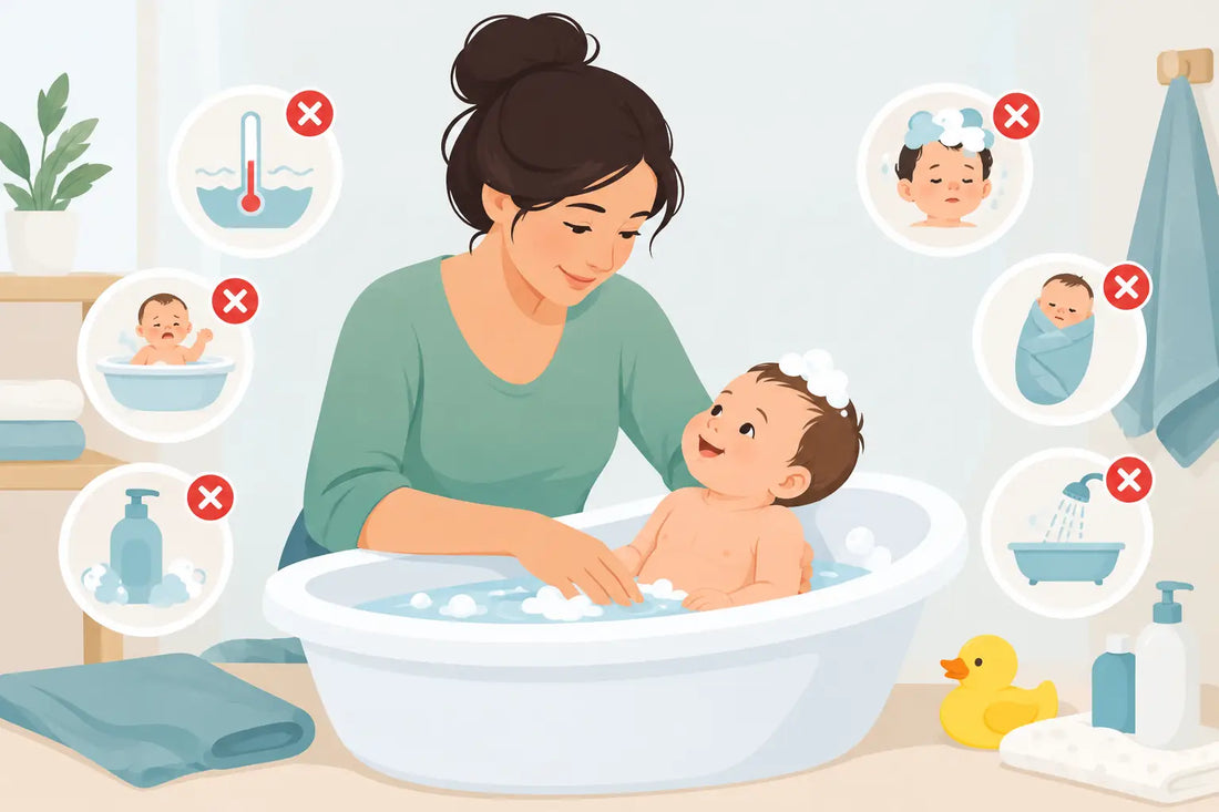 10 erreurs fréquentes au bain de bébé à éviter