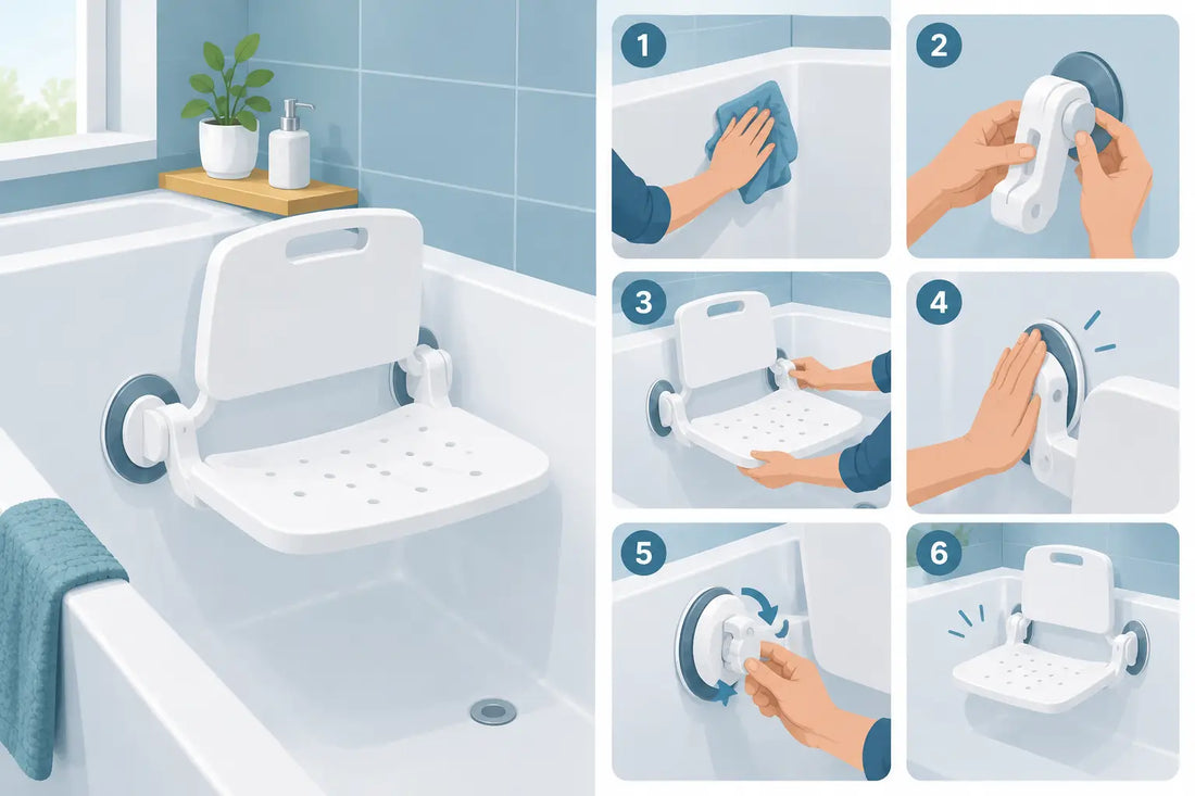 Installer un siège de bain à ventouses : 6 gestes