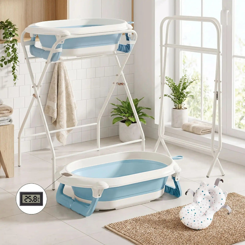 Baignoire bébé sur pied. bébé utile cette baignoire confortable pour son bain