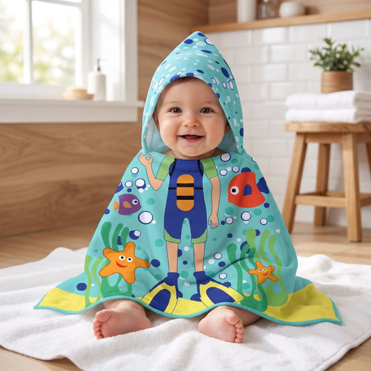 Cape de bain bebe. Magnifique cape de bain