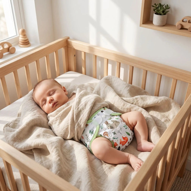 Couche bébé. Bébé est enveloppé  dans ce jolie couche