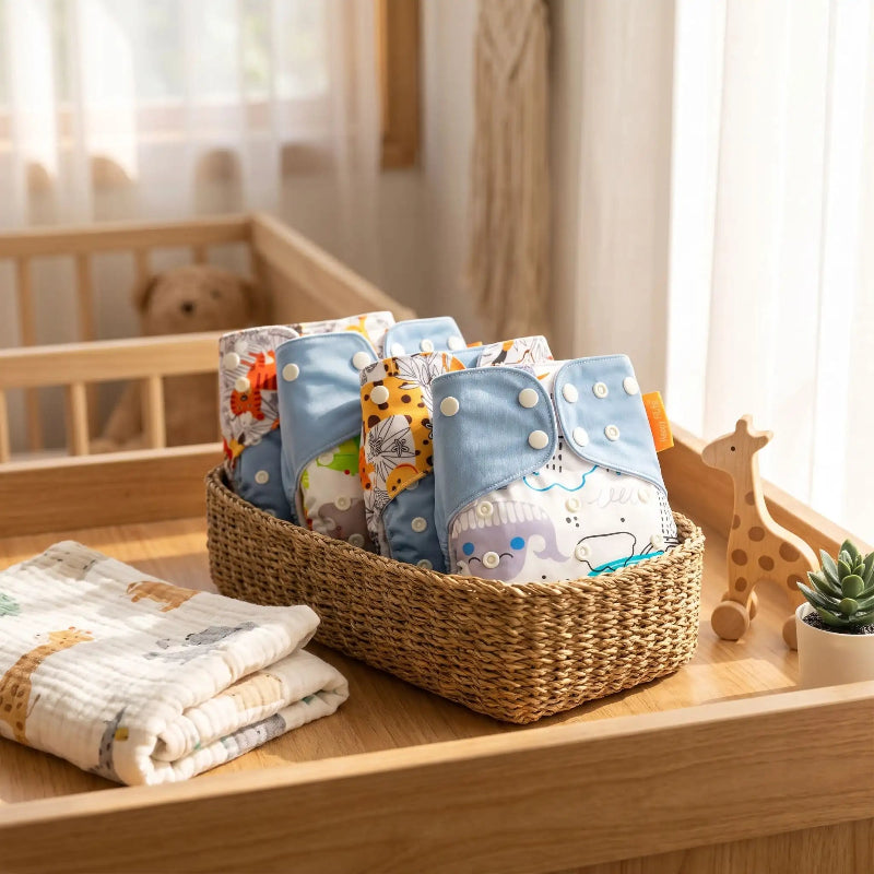 Couche pour bebe. Bébé a un jolie lot de couche.