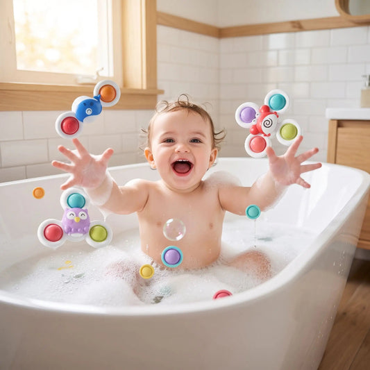Jouets de bains bebe. Bébé a du plaisir avec ces jouets
