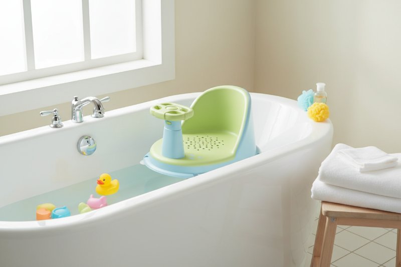 Siège de bain  pour bebe. bebe prend son bain 