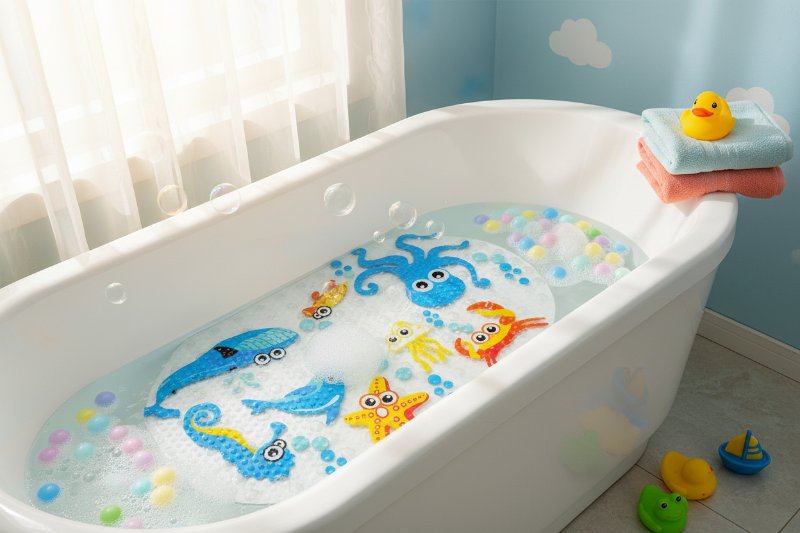 Tapis de bain bébé. Tapis sécuritaire pour bain bebe