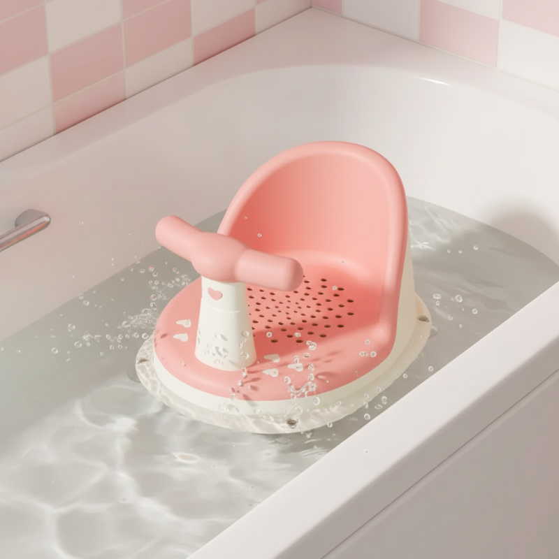 Siège bain bebe. Bebe prend son bain